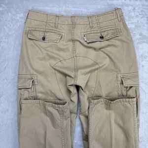 Levi's Mens Size 32x34 Ace Cargo Twill Pants Kaki  100% Cotton Military Core Y2K